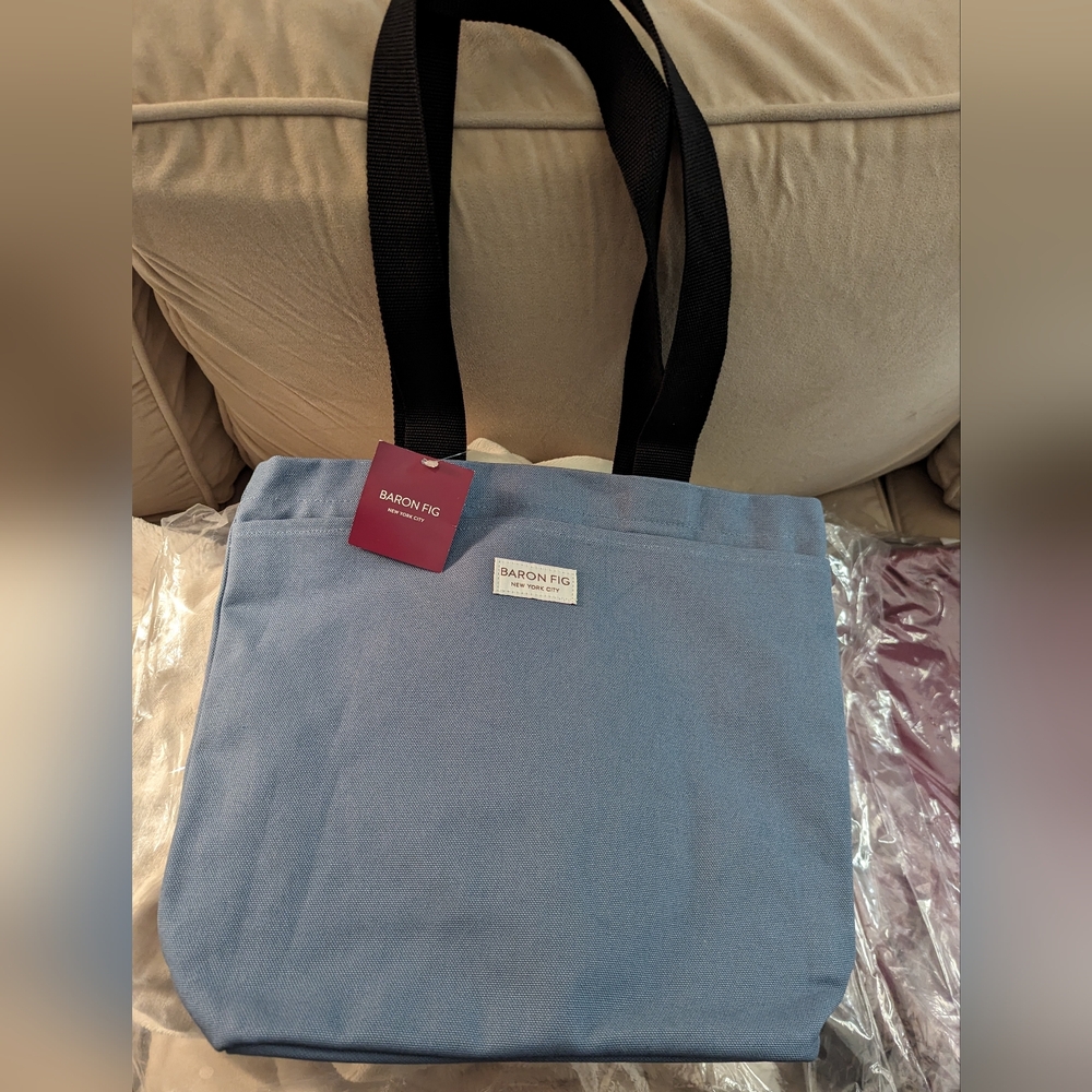 Baronfig blue tote bag